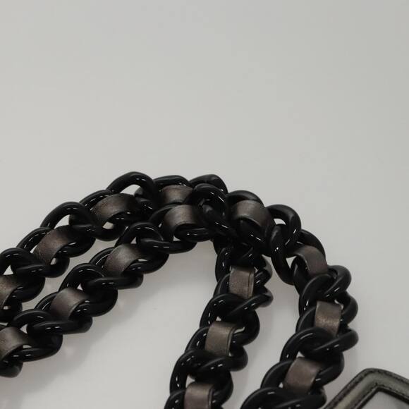 PRADA Hs PRADA Jacquard Shoulder Bag Leather Silver Ff4583 Ws4583 Ff4583 Ws4583 - Picture 8 of 9